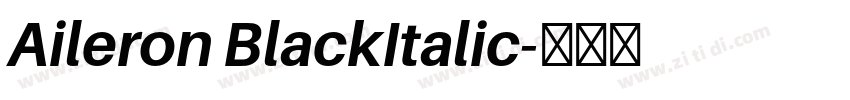 Aileron BlackItalic字体转换